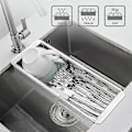 Miniatyrbilde 5 av 5: Over The Sink Dørslag Silkurv Rustfritt Stål - Vask Grønnsaker og Frukt, Drener Kokt Pa-jie