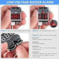 Miniatyrbillede 5 af 5: 5 STK 2 I 1 1-8S Lipo Batterispændingstester, RC Lavspændingssummeralarm, Batteriovervågnings- og tester kompatibel med Lipo/Li-Ion