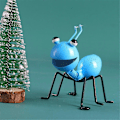 Miniatyrbillede 2 af 5: 4 stk. Metalmyrer Havepynt Hegn Plæne Soveværelse Stue Dekoration 3D Skulptur Myrer Kunst D