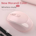 Miniatyrbilde 3 av 3: Trådløs Mus Optisk 2.4GHz Bluetooth Dual Mode USB-mus Høy Nøyaktighet 1600DPI Ergonomisk Design Datamus Rosa