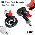 Pikkukuva 5 / 5: IBC-adapteri puutarhan vesisäiliöön IBC S60X6 hanalla ja liittimellä