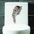 Pikkukuva 3 / 5: Söpö 3D Kissa Tarra Kylpyhuone WC Koti R Tarrat Taustatarroja (3kpl)