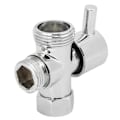 Miniatyrbilde 5 av 5: G1/2in Multifunksjon Hjem Baderom Dusj Vannfordeler Adapter Ventil Enkelt Innløp Dobbel Utløp