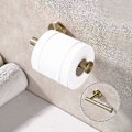 Pikkukuva 2 / 5: WC-paperiteline Sus304 ruostumaton teräs harjattu kulta WC-paperiteline, moderni pyöreä WC-paperirullateline, seinäkiinnitys, 5 tuuman kylpyhuoneen WC-rulla