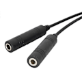Miniatyrbillede 5 af 5: GA Dobbeltstik til Airbus 5 Pin XLR Adapter Sort Aviation Hovedtelefonkabel Universel kompatibel med Aviation Com