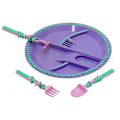Miniatyrbillede 1 af 5: Constructiveeating Havefe Plade & Bestik Børnebordsdækkeservietter 3 Dele Spisesæt & Pladesæt - (ws)