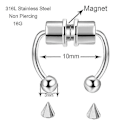 Miniatyrbilde 3 av 4: Magnetisk Falsk Nesering Rustfritt Stål Faux Falsk Nesering Ikke-piercet Klemmer På Nese Hoop Ringer Blck