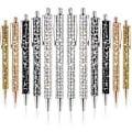 Miniatyrbillede 1 af 5: 12 stk. Bling Kuglepen Bulk Metal Kuglepen Diamant Kuglepen Krystal Udtrækkelig Sort Blæk 0,7 mm Kuglepen