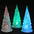 Miniatyrbillede 2 af 5: Glødende Glitter Akryl Juletræ Natlamper LED Lys Kreative Julegaver 5 Stk. Col