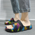 Miniatyrbild 2 av 5: Tofflor herr ytterkläder sommar sport kokos stepping bajs känsla halkfri mjuk sula flipflops utomhus strand tjock sula sandal 2025orange 45-46