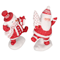 Miniatyrbild 2 av 5: Jultomte Staty Snögubbe Figur Röd Sagolik Atmosfär Färgbeständig Handmålad Julfigur för Visning