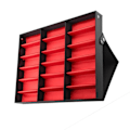 Miniatyrbillede 1 af 5: 18 Rum Glasdisplay Stand Solbriller Opbevaringsboks Briller Smykke Organizer