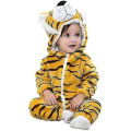 Miniatyrbild 1 av 3: Unisex baby Vinter Höst Flanell Huva Romper Cosplay Jumpsuit Hög kvalitet Tiger 24 30 Months