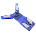 Pikkukuva 1 / 3: Kannettavan Tietokoneen Jäähdytysteline Tuplatuuletin Taitettava Jäähdytysalusta USB-kaapeli Tietokonetarvikkeet DR2008FBlue