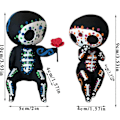 Miniatyrbillede 2 af 5: Halloween-Sukkerkraniefigurer, Dejlige Harpikshåndværk Sukkerkranie Par Statue Dekor, Harpiksskelet Par Figur Gotiske Bordplade Ornamenter til Mot