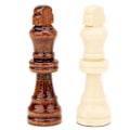 Miniatyrbild 4 av 5: 32 st Trä Schackspel Internationellt Set Träpjäser Utan Schackbräde Gåva Interaktiv Leksak