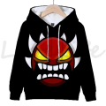 Miniatyrbild 1 av 5: Angry Geometry Dash Hoodies för crianças, Cartoon Game Sweatshirts för crianças, 3D Print Hoody, Pulôveres för meninas och meni Lavender 110