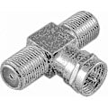 Miniatyrbilde 2 av 5: 2x Koaksial T-splitter For Sat Tv (2x Hunn F-plugg Til 1x Hann F-plugg), F Antenne Splitter Adapter For Koaksialkabler - Antennekabel (antennekobler), C
