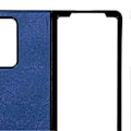 Miniatyrbillede 5 af 5: Læder Etui Cover til Samsung Galaxy Z Fold 2 Mobiltelefon Anti-fald Beskyttelsesetui Blå
