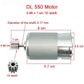 Pikkukuva 5 / 5: Lasten sähköauton DC-moottori, lasten auton nopea moottori, DL 550 suuritehoinen moottori 570 35000rpm moottori sy