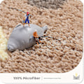 Miniatyrbild 3 av 5: Tflycqbadrumsmatta 19,6" X 31,4" Halkfri djurbadmatta Mjuk duschmatta Plysch mikrofiber Vattenabsorberande Tjock Shaggy Golvmatta, Maskintvättbar,