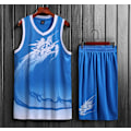 Miniatyrbild 1 av 3: Baskettröja för män andas i 100 % polyester blue 4XL