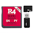 Pikkukuva 1 / 5: 2024 R4 -kortti R4 SDHC -sovitin Flash-kortti 64 Gt 6000-in-1 yhteensopiva DSL XL/LL Secure Digital -muistikortin E-B14 kanssa