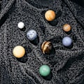 Miniatyrbilde 2 av 4: åtte planeter i solsystemet krystallkule mineralprøve