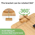 Miniatyrbillede 4 af 5: Sofa Clip-on Sidebord til Brede Sofaer Armlæn, Foldbart Sofabakke med 360° Roterende Telefonholder