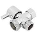 Miniatyrbilde 2 av 5: G1/2in Multifunksjon Hjem Baderom Dusj Vannfordeler Adapter Ventil Enkelt Innløp Dobbel Utløp