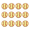 Miniatyrbild 1 av 5: 12 st Baseboll Patch Guldkanter Baseboll Applikation Baseboll Stryk på Patchar för DIY Klädreparation