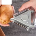 Miniatyrbild 3 av 5: Multifunktionell Fruktskalare Triangulär Grönsaksskalare (Rosa)