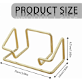 Miniatyrbillede 5 af 5: 2 Pak Metal Visitkort Holder Display, Visitkort Display Stand, til Kontor Hjem Skrivebord (Guld)