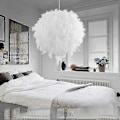 Miniatyrbilde 2 av 4: Taklampe Moderne Lysekrone Stue Taklampe Stue Fjær Hengende Lysekrone Deco Fjærlampe-jie