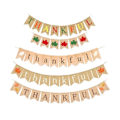 Miniatyrbilde 1 av 5: Happy Thanksgiving Banner Hengende Høst Høst Plakat Bakgrunnsbanner for Thanksgiving Day Party