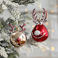 Miniatyrbild 4 av 5: 2 st Älg Julkulor Ornament Xmas Tree Hanging Bauble Pendant Christmas D