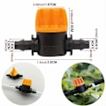 Miniatyrbillede 4 af 5: 20/50/100 stk. 1/4\" Rør Mini Ventil Slange Kontroller Barb Adapter Landbrug Mikro Drypvanding Vandingssystem Fittings