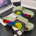 Miniatyrbild 1 av 5: Tofflor herr ytterkläder sommar sport kokos stepping bajs känsla halkfri mjuk sula flipflops utomhus strand tjock sula sandal 2025green 45-46