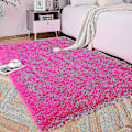 Miniatyrbild 1 av 3: Knfe Soft Fluffy Area Mattor För Sovrum Barnrum Plysch Shaggy Nursery Matta Furry Throw Mattor För Pojkar Gi-4 * 5,2 Feet-hot Pink