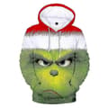 3D Grinch Hettegenser Menn Kvinner Casual Hettegenser Pullover Genser Venner Julegave Qzn Pattern B M