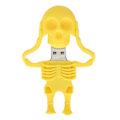 Miniatyrbilde 2 av 3: Tegneserie U Disk Gul Hodeskalle Utseende Høyhastighets Bulk Lagring Flash Drive Minneenhet 32GB