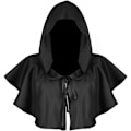 Miniatyrbillede 5 af 5: Halloween Kostume Kappe Hat Død Djævel Kappe Middelalder Hætte Gotisk Kappe Kappe til Vampyr Kappe Halloween Cosplay Fest Kostumer Rekvisitter