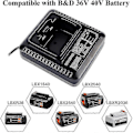 Miniatyrbillede 3 af 5: Lcs36 Lcs40 Batterioplader Til Black And Decker 36v 40v Max Lithium- Batteri Lbxr36 Lbx36 Lbxr2036