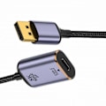Pikkukuva 1 / 5: USB-C - Displayport -sovitinmuunnin USB-C Type C Naaraslähde Displayport 1.4 -näyttöön HDTV-kaapeli