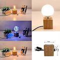 Miniatyrbillede 4 af 5: Træ Cube Bordlampe, E27 Fatning, 1,8m Kabel Med Afbryder, Max 60w, Edison Industrielt Retro Dekorativ Lampe, Bruges I Soveværelse, Stue, Studio, Ca