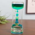 Tvåfärgad vätsketimer - bubblor och oljeflöde, tvåfärgad oljedroppstimer, flytande rörelse, timglas Blue-green