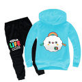 Miniatyrbild 4 av 5: Toca Life World Hoodie Byxor 2st Set Barn Tecknad Toca Boca Life World Print Sportdräkt Baby Pojkar Kläder Toddler Outfits Beige 160(13-14T)