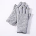 Miniatyrbild 1 av 5: Kvinna Vinter Varmstickade Full Finger Handskar Herr Solid Woolen Touch Screen S-xl Style5