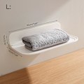 Miniatyrbillede 2 af 5: Badeværelse Foldbart Stativ Toilet Væg Håndklæde Opbevaring Praktisk Værktøj Perforeringsfri