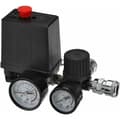 220V 0-180 psi Luftkompressor Tryckbrytare Kontrollventil Regulator Mätare med Snabbkoppling (220V)--